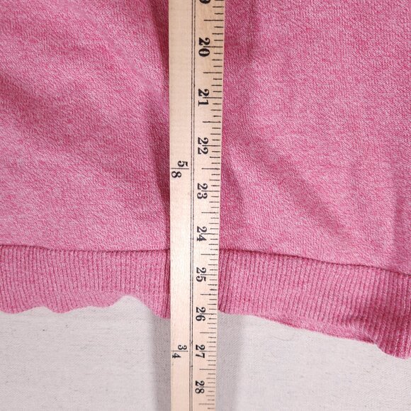 Croft & Barrow Womens Cardigan Sweater L Heather Pink Open Front Layering Preppy - Picture 6 of 16